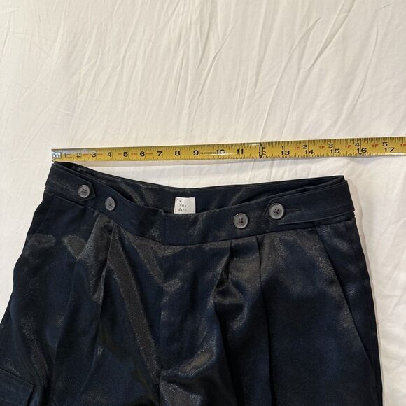 A New Day Women's 10 Straight Relaxed High Rise Satin Cargo Pants Glossy - Picture 8 of 11